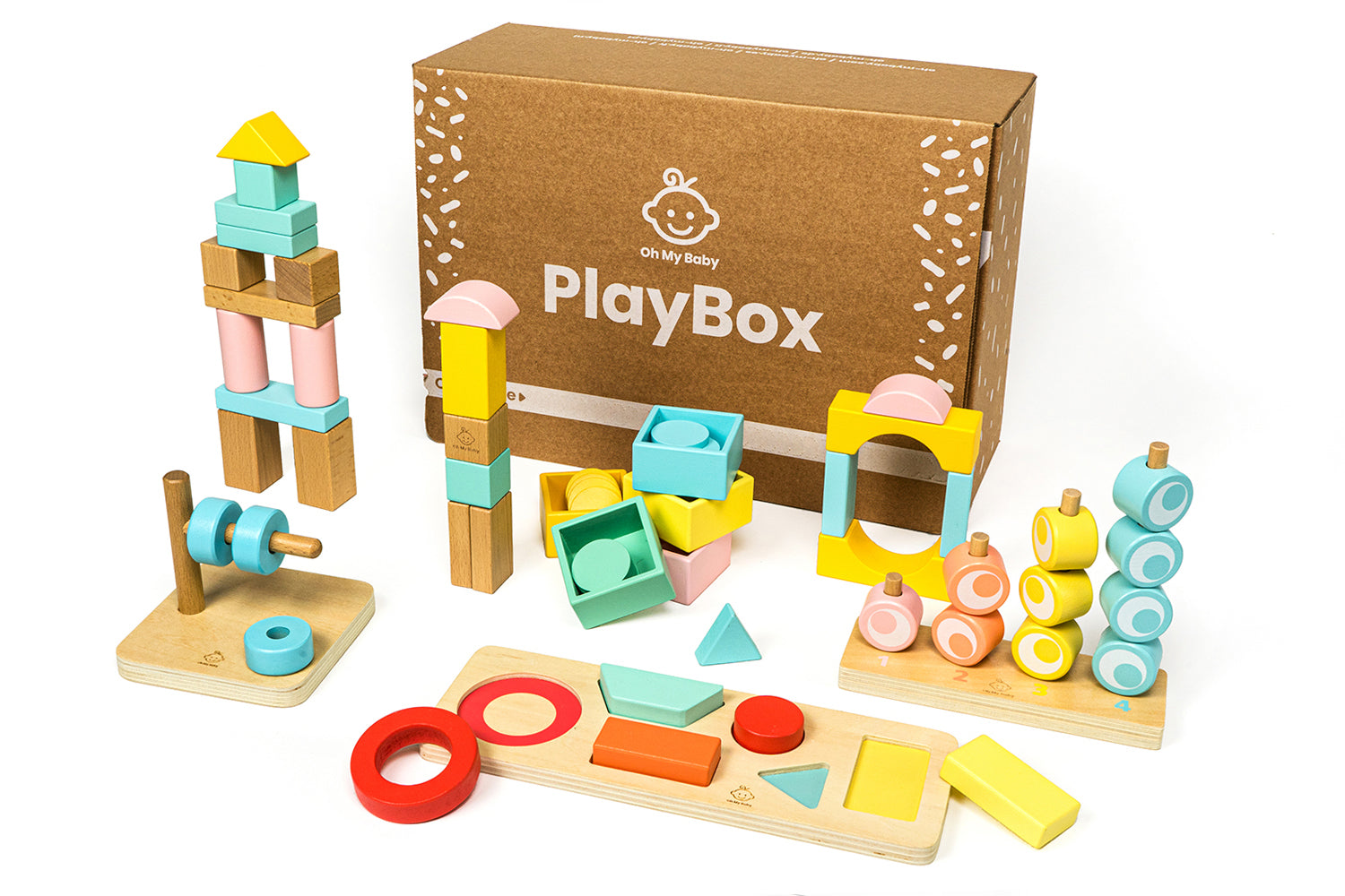 Juguetes educativos bebé 13 meses, 14 meses Play Box Oh My Baby