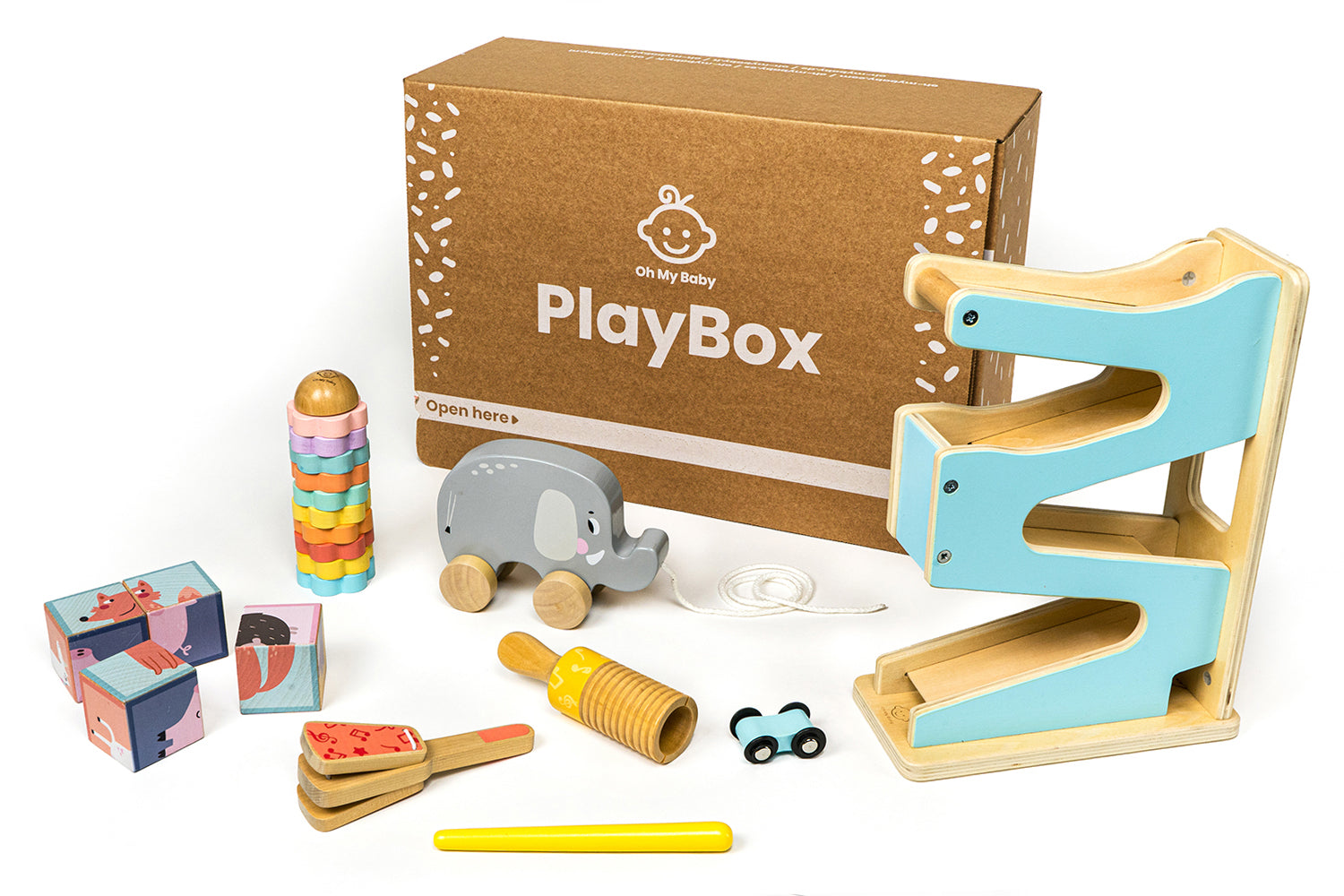 Juguetes educativos bebé 15 meses, 16 meses Play Box Oh My Baby