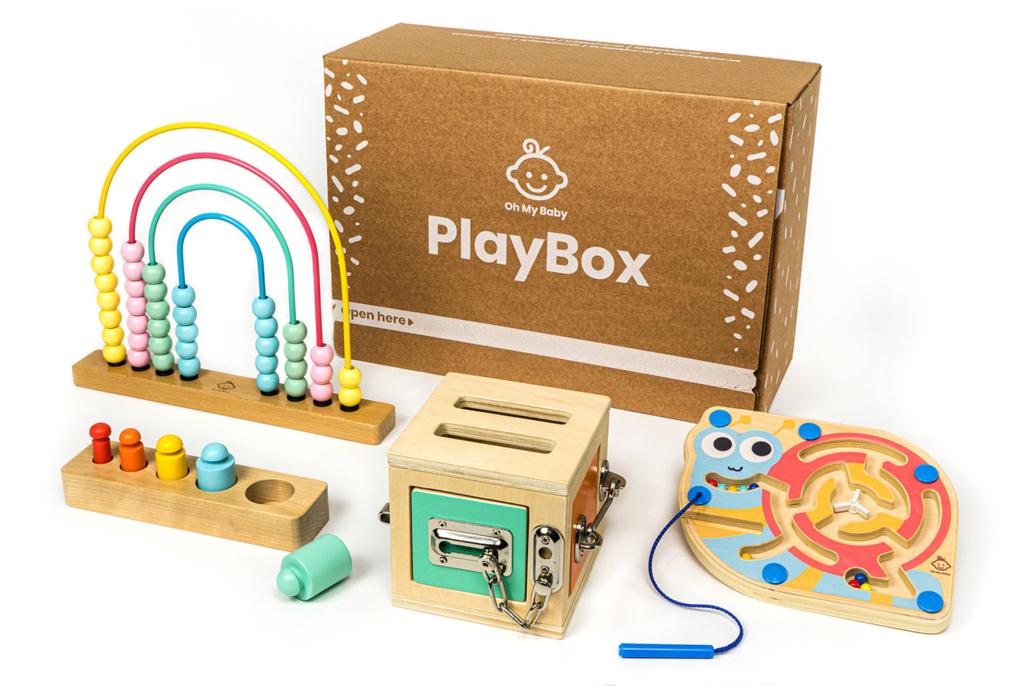 Juguetes educativos bebé 21 meses, 22 meses Play Box Oh My Baby